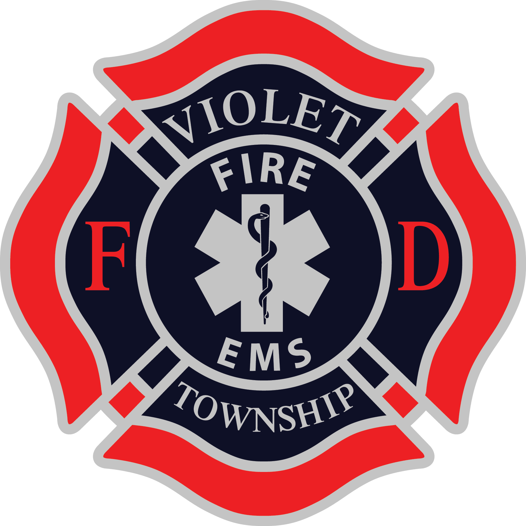 VTFD Logo - Transparent RGB Red Blue Silver